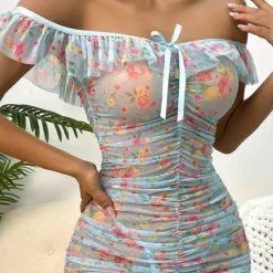 Discount Women's Backless Sexy Erotic Sexy Lingerie Sexy Bodies Nightwear - POLY Graphic Sexy Lingerie Set Home Outfits Women Lingerie