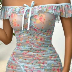 Discount Women's Backless Sexy Erotic Sexy Lingerie Sexy Bodies Nightwear - POLY Graphic Sexy Lingerie Set Home Outfits Women Lingerie