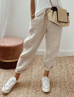 Best Women's Baggy Pants Solid Comfort Full Length Drawstring Side Pockets Baggy Comfort Inelastic Casual Daily Black White Blue Green Summer Spring Fall Regular Fit Women Pants|Pants