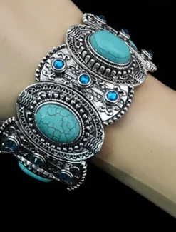 Discount Women's Bangle Textured Street Geometry Bracelets & Bangles Women Trendy Jewelry