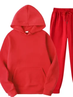 Clearance Women's Basic Hoodie Tracksuit Pants Sets Sweatpants Joggers Long Sleeve Hooded Solid Color Drawstring Valentine's Day Sports Outdoor Casual Black Yellow Pink Fall & Winter Regular Fit Women Two Piece Sets