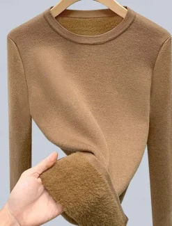 Clearance Women's Basic Sweater Crew Neck Knit Knitted Fall Winter Work Fashion Daily Basic Long Sleeve Solid Color Black Camel Women Pullovers & Tops