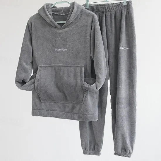 New Women's Basic Tracksuit Pants Sets Sweatshirt Pajamas Long Sleeve Hooded Solid Color Valentine's Day Casual Daily Black Blue Camel Fall & Winter Regular Fit Women Two Piece Sets
