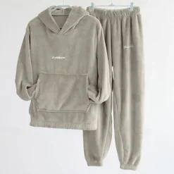 New Women's Basic Tracksuit Pants Sets Sweatshirt Pajamas Long Sleeve Hooded Solid Color Valentine's Day Casual Daily Black Blue Camel Fall & Winter Regular Fit Women Two Piece Sets