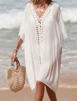 Clearance Women's Beach Dresses Cut Out Beach Wear Holiday Sleeveless Black White Blue Color Women Cover Up