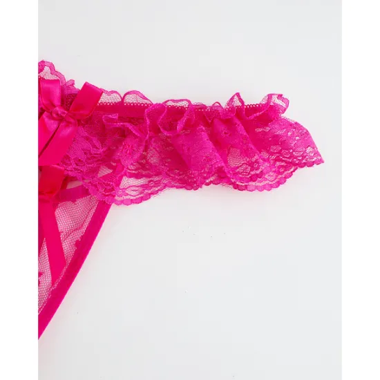 Women's Beaded Mesh Hole Sexy Jacquard G-strings & Thongs Panties Micro-elastic Mid Waist Super Sexy Lace Red Floral / Home / Apparel & Accessories Home Outfits Women Lingerie
