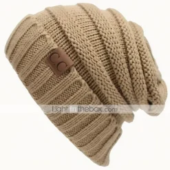 Clearance Women's Beanie Slouchy Street Dailywear Casual Pure Color Wine Blue Hat Work Orange Gray Fall Winter Women Hats