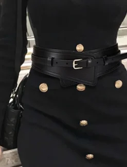 Sale Women's Belt Faux Leather White Black Camel Khaki Orange Wide Belt Outdoor Street Dailywear Holiday Pure Color / Spring / Summer / Fall / Winter Women Belt