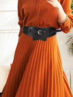 Sale Women's Belt Faux Leather White Black Camel Khaki Orange Wide Belt Outdoor Street Dailywear Holiday Pure Color / Spring / Summer / Fall / Winter Women Belt