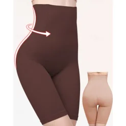Sale Women's Black Purple Brown Bone Seamless High Waisted Going out Undergarments M / L Home Outfits Women Shapewear