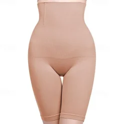 Sale Women's Black Purple Brown Bone Seamless High Waisted Going out Undergarments M / L Home Outfits Women Shapewear