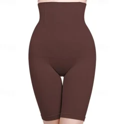 Sale Women's Black Purple Brown Bone Seamless High Waisted Going out Undergarments M / L Home Outfits Women Shapewear
