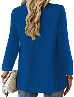 Clearance Women's Blazer Breathable Comfortable Buttons Pocket Casual Plain Office Street Casual Daily Wear Single Breasted Regular Turndown Regular Fit Long Sleeve Outerwear Black White Red Summer Women Blazers & Suits