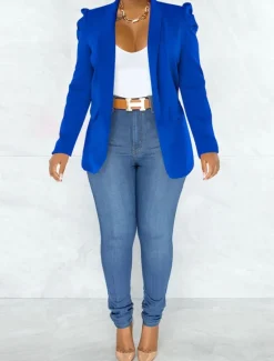 Best Women's Blazer Business Office Formal Blazer Suit Party Evening Jacket Casual Daily Spring Outerwear Long Sleeve Women Blazers & Suits