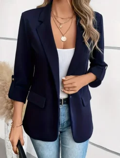 Clearance Women's Blazer Button Solid Color Casual / Daily Stylish Regular Fit Outerwear Long Sleeve Winter claret S Women Blazers & Suits
