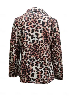 New Women's Blazer Buttons Leopard Comfortable Fashion Regular Fit Outerwear Long Sleeve Winter Leopard S Women Blazers & Suits