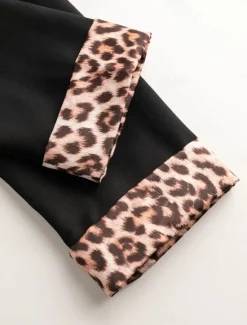 Women's Blazer Dailywear Button Leopard Comfortable Stylish Regular Fit Outerwear Long Sleeve Fall S Women Blazers & Suits