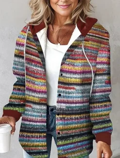 Online Women's Blazer Work Buttons Plaid Breathable Vintage Regular Fit Outerwear Long Sleeve Fall Wine S Women Blazers & Suits