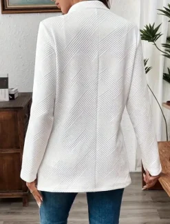 Sale Women's Blazer Work Slim Fit Solid Color Breathable OL Style Regular Fit Outerwear Long Sleeve Fall S Women Blazers & Suits