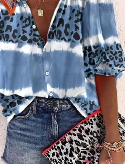 Clearance Women's Blouse Bohemia Vintage V Neck 3/4 Length Sleeve Floral Graphic Daily Regular Tops Daily Holiday Beach Wear Print Spring Fall Women Blouses & Shirts
