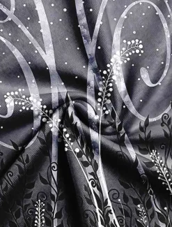 Best Women's Blouse Long Sleeve Asymmetrical Hem Chiffon Daily Basic Leaf Print Long Tops Round Neck Casual Holiday Blue Green Gray Fall & Winter Women Chiffon Tops