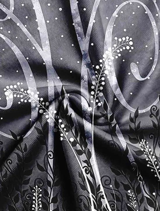 Best Women's Blouse Long Sleeve Asymmetrical Hem Chiffon Daily Basic Leaf Print Long Tops Round Neck Casual Holiday Blue Green Gray Fall & Winter Women Chiffon Tops
