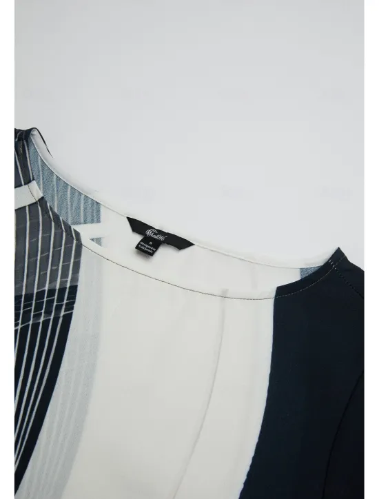 New Women's Blouse Long Sleeve Asymmetrical Hem Chiffon Basic Butterfly Print Regular Tops Round Neck Casual White Gray Spring Fall Women Chiffon Tops