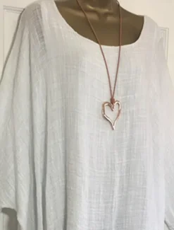 Discount Women's Blouse Plain Basic Casual Linen Like 3/4 Length Sleeve Boat Neck Regular Tops Daily White Pink Red Gray Summer Women Blouses & Shirts