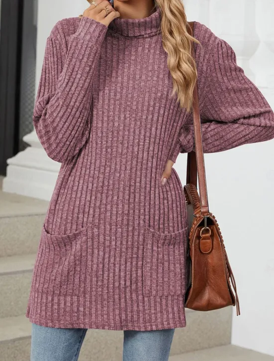 Women's Blouse Pocket Work Stylish Modern Long Sleeve Black Spring Fall Women Tunic Tops