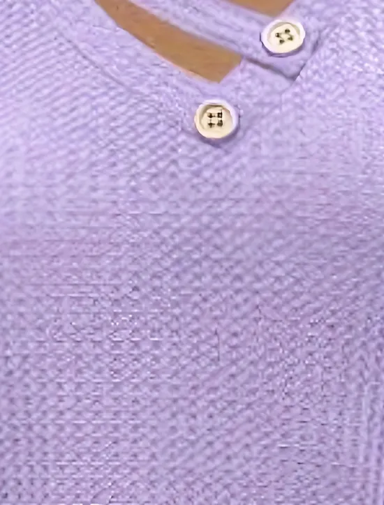 New Women's Blouse Solid Color Elegant Stylish Basic Short Sleeve V Neck Regular Tops Daily Holiday Lace Buttons Yellow Pink Purple Summer Women Lace Tops