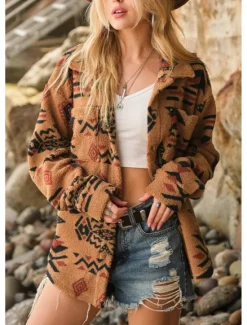 Sale Women's Blouse Stylish Modern Long Sleeve Regular Tops Shirt Collar Work Daily Spring Fall Winter Women Coats & Trench Coats