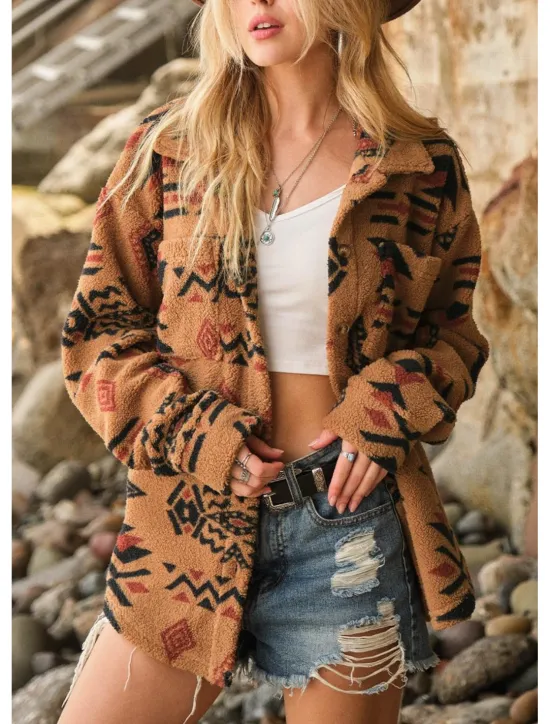 Sale Women's Blouse Stylish Modern Long Sleeve Regular Tops Shirt Collar Work Daily Spring Fall Winter Women Coats & Trench Coats