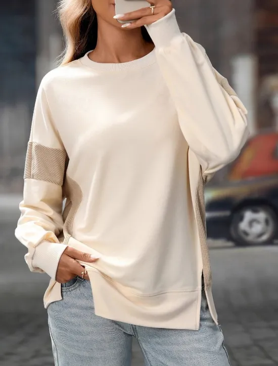 New Women's Blouse Vintage Tropical Daily Long Sleeve Regular Tops Work Daily Holiday Patchwork Zipper Gray blue Black Pink Apricot Spring Fall Winter Women Tank Tops & Camis