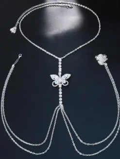 Outlet Women's body chain Casual Street Butterfly Headwear Women Trendy Jewelry