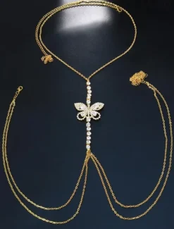 Outlet Women's body chain Casual Street Butterfly Headwear Women Trendy Jewelry