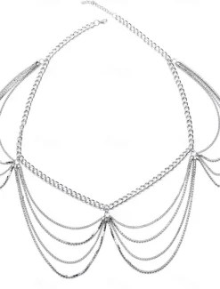 Outlet Women's body chain Fashion Outdoor Geometry Rantai cermin mata Women Trendy Jewelry