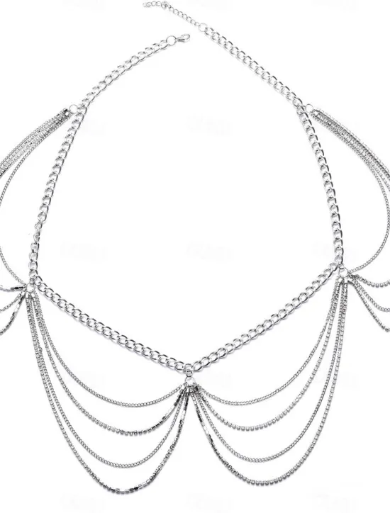 Outlet Women's body chain Fashion Outdoor Geometry Rantai cermin mata Women Trendy Jewelry