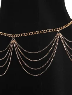 Outlet Women's body chain Fashion Outdoor Geometry Rantai cermin mata Women Trendy Jewelry
