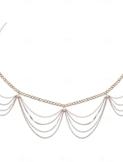 Outlet Women's body chain Fashion Outdoor Geometry Rantai cermin mata Women Trendy Jewelry