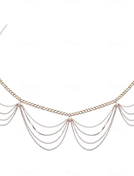 Outlet Women's body chain Fashion Outdoor Geometry Rantai cermin mata Women Trendy Jewelry