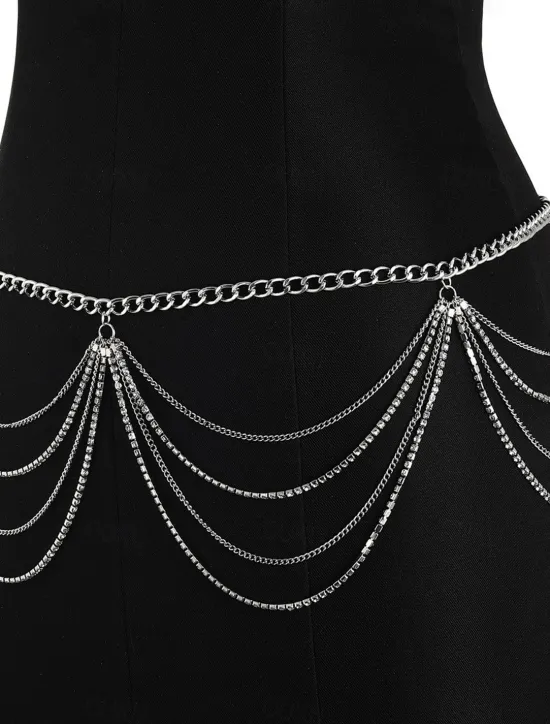 Outlet Women's body chain Fashion Outdoor Geometry Rantai cermin mata Women Trendy Jewelry