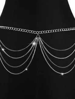 Outlet Women's body chain Fashion Outdoor Geometry Rantai cermin mata Women Trendy Jewelry