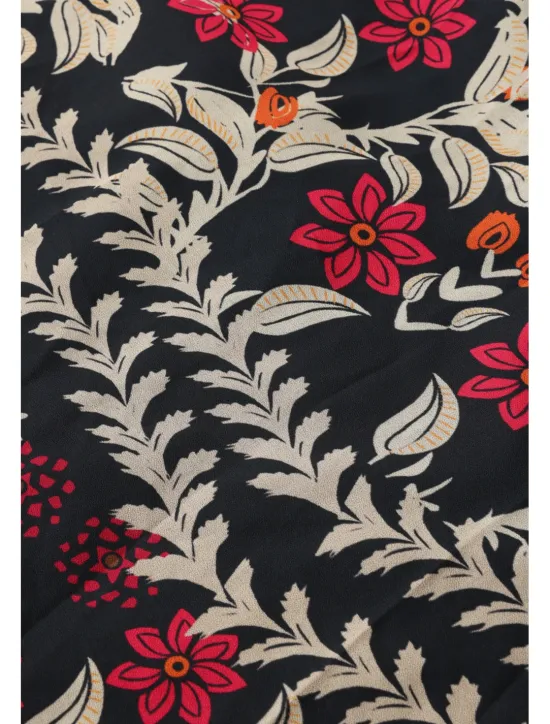 Online Women's Bohemian Maxi Dress V-Neck Long Sleeve Floral Belted Front Slit Navy Blue Pink Light Background Spring Summer Beach Party Casual Feminine Full Sizes Women Chiffon Dresses