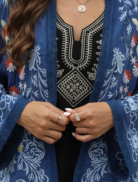 Discount Women's Boho Shirt Shrugs Floral Flower Casual Boho Long Sleeve Bell Sleeve Asymmetrical Regular Tops Valentine's Day Work Daily Embroidered All Seasons Women Boho Tops