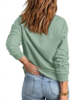 Online Women's Bomber Jacket Outdoor Street Daily Wear Fall Winter Short Coat Regular Fit Thermal Warm Breathable Stylish Casual Jacket Long Sleeve Plain with Pockets Full Zip Blue Green Apricot Women Jackets