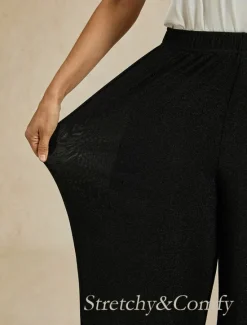 Women's Bootcut Elegant Classic & Timeless Sparkle Full Length High Waist High Elasticity Summer Spring Fall Women Pants