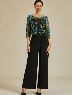 Women's Bootcut Elegant Classic & Timeless Sparkle Full Length High Waist High Elasticity Summer Spring Fall Women Pants