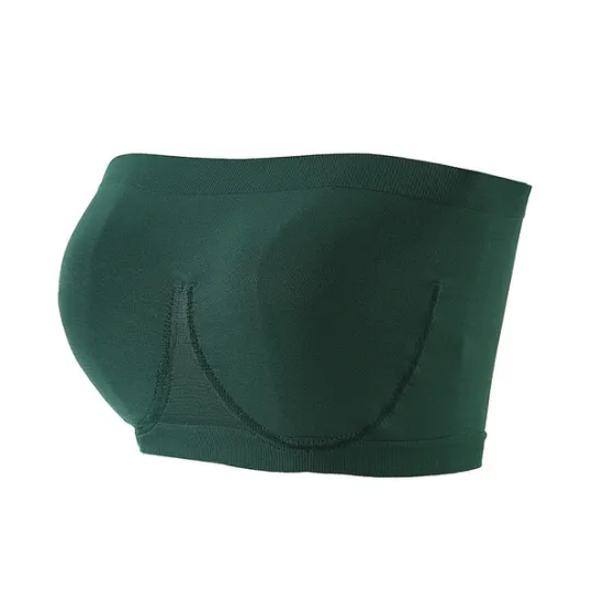 Hot Women's Bras & Bralettes Tube Bra Strapless Full Coverage Solid Color Scoop Neck Micro-elastic Breathable Invisible Casual Daily Nylon Green / 1 PC Home Outfits Women Lingerie
