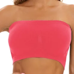Hot Women's Bras & Bralettes Tube Bra Strapless Full Coverage Solid Color Scoop Neck Micro-elastic Breathable Invisible Casual Daily Nylon Green / 1 PC Home Outfits Women Lingerie
