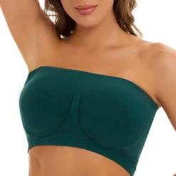 Hot Women's Bras & Bralettes Tube Bra Strapless Full Coverage Solid Color Scoop Neck Micro-elastic Breathable Invisible Casual Daily Nylon Green / 1 PC Home Outfits Women Lingerie